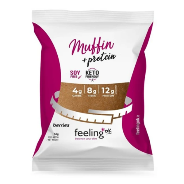 Feeling Ok, Muffin Protéiné, Berries, 50g