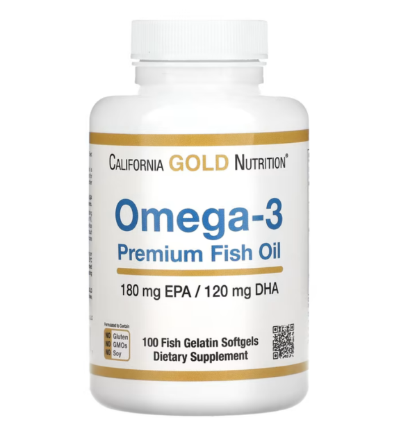 California Gold Nutrition, Huile de poisson premium riche en oméga-3