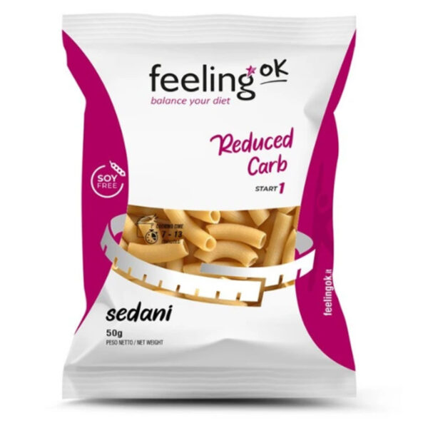 Feeling Ok, Pâtes Sedani, 55% de Protein, 50g